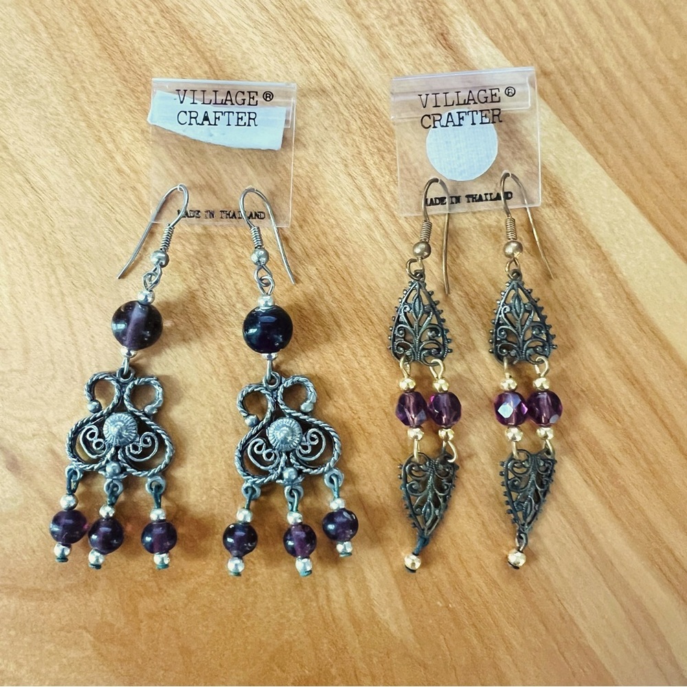 FROM THAILAND - GORGEOUS BEADED EARRINGS